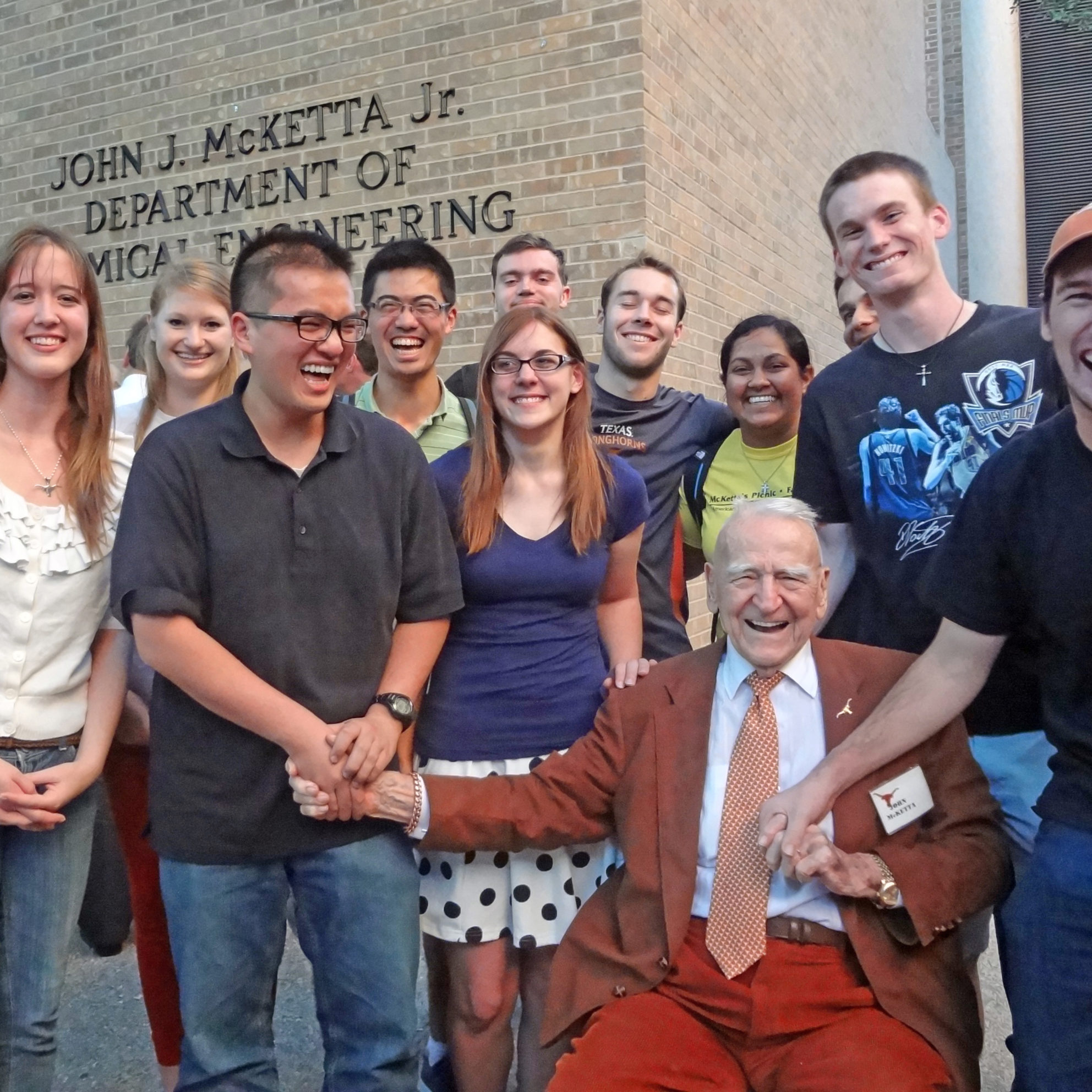 group of students posing with Dr McKetta