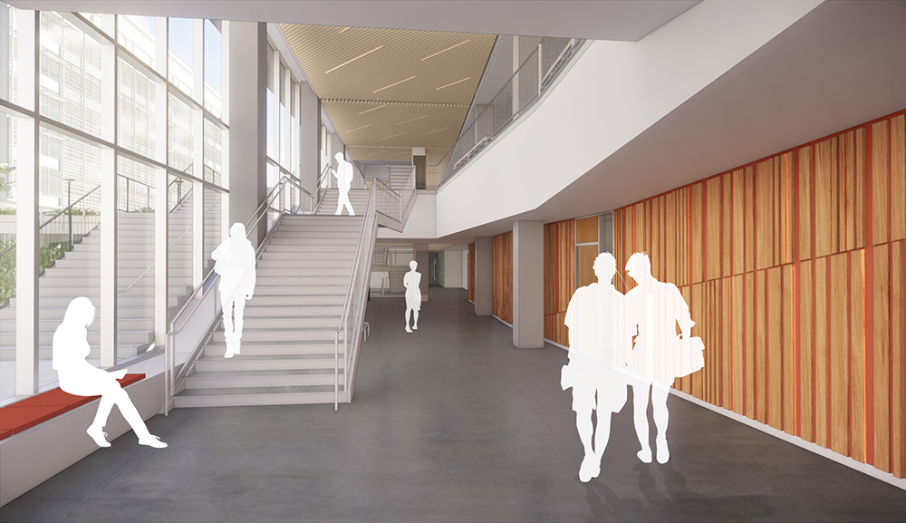 Rendering of the West Entry of the Gary L Thomas Energy Engineering Building