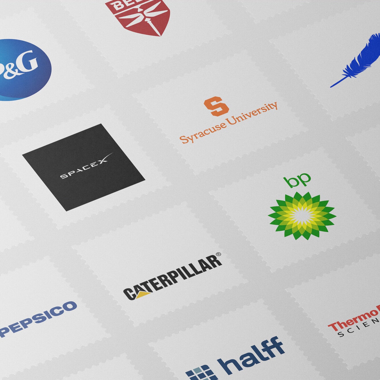 Logos of several companies like PepsiCo and SpaceX