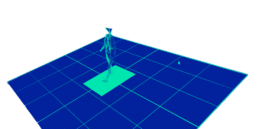 computer model of athlete walking