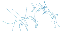 computer model rendering of gymnast movements