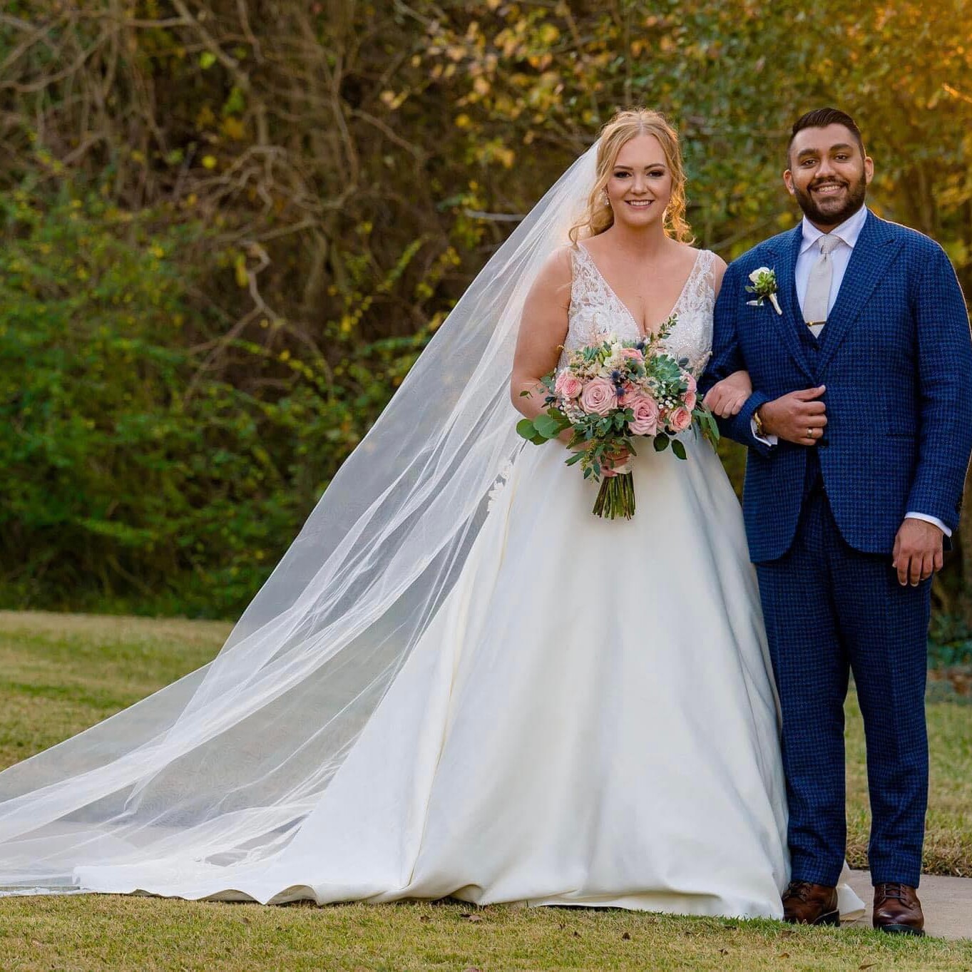 Texas Engineers Kelsea and Amritpreet Kang on their wedding day