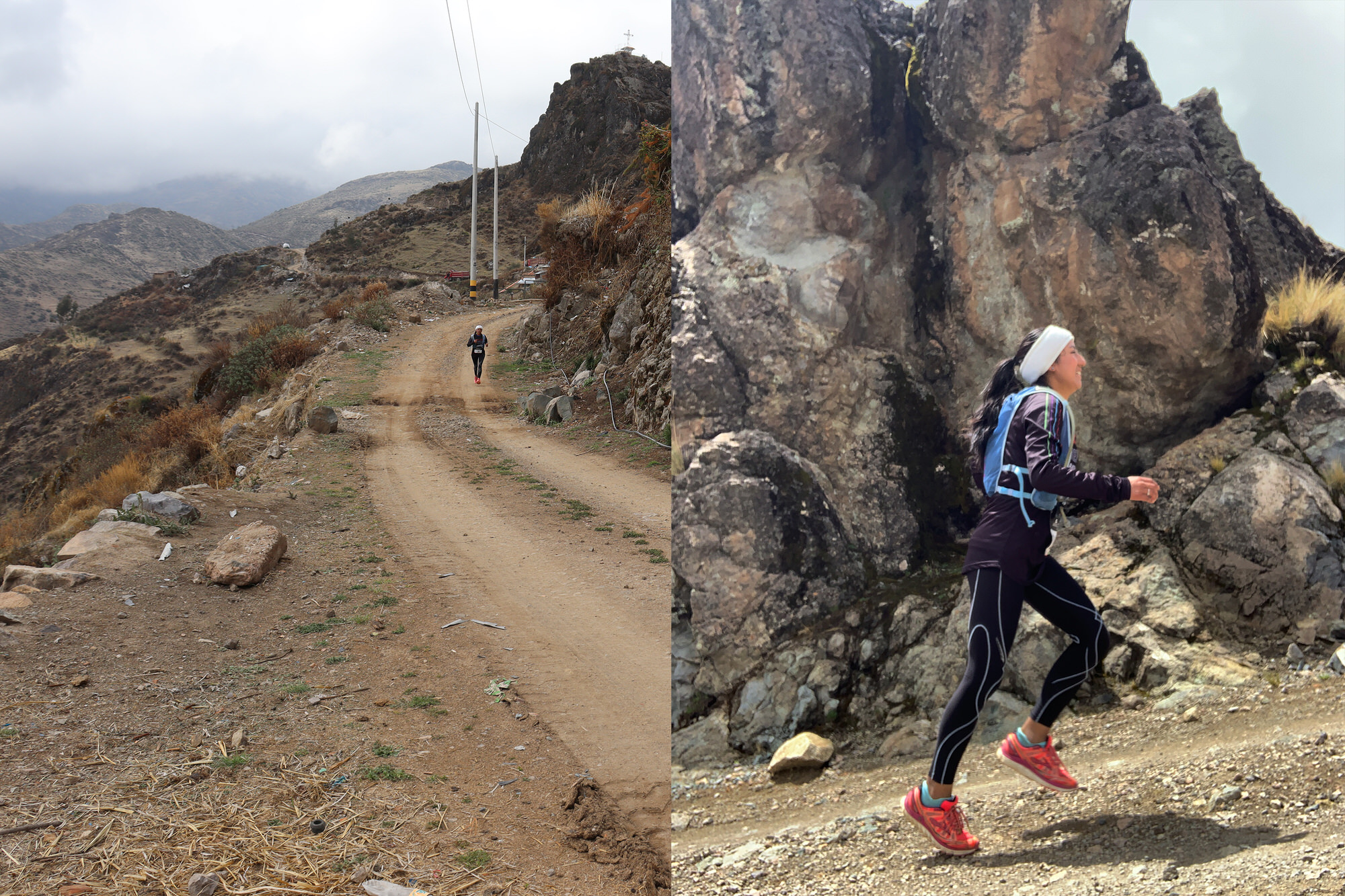 Vargas running marathon in Peru