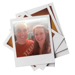 Polaroid of Texas Engineers Katie and Kemp Lewis