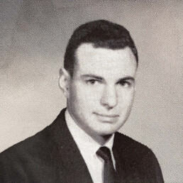 Black and white yearbook photo of young Texas Engineer Autry C. Stephens