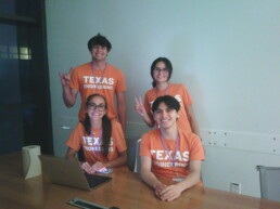 Longhorn Engineering Summer Camp counselors smiling in classroom