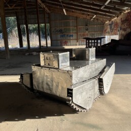 Robot prototype in outdoor test facility