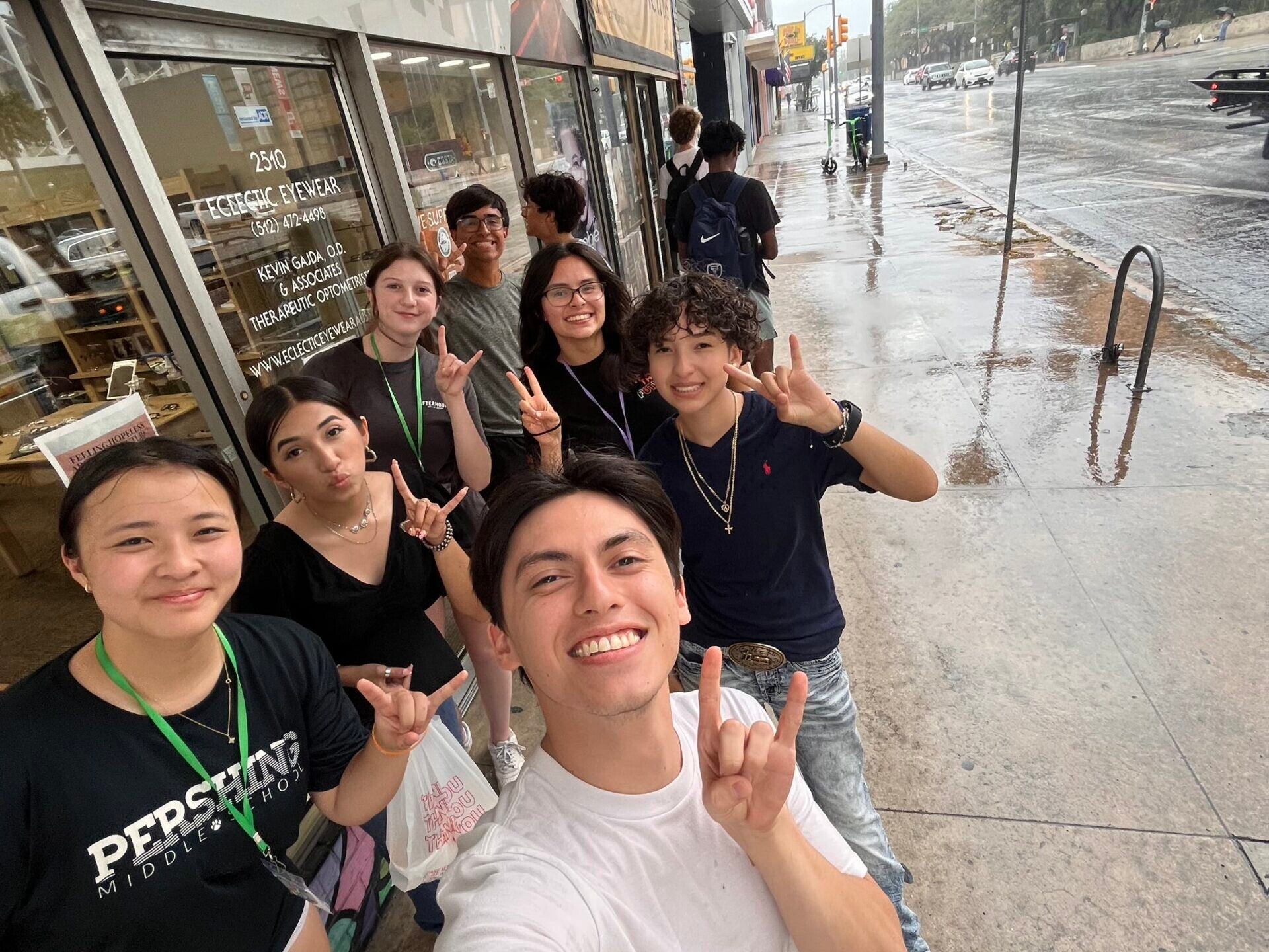 Longhorn Engineering Summer Camp counselors out in Austin socializing.