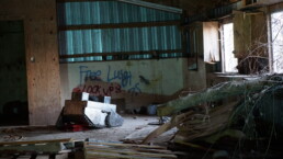 Latest prototype of firebot testing terrain in abandoned building