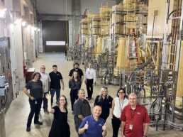 Texas Engineer Shay Ralls Roalson (center) with Austin Water staff at water treatment plant.