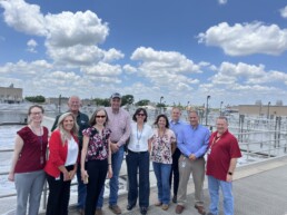 Texas Engineer Shay Ralls Roalson (center) with Austin Water staff.