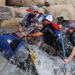 Matt Whitaker rafting in Durango with group of people