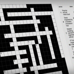 Incomplete crossword puzzle