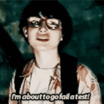 GIF of young student saying "I'm about to go fail a test"